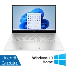 Laptop Nou HP Envy 17-CG1075, Intel Core i7-1165G7 2.80 - 4.70GHz, 16GB DDR4, 256GB SSD M.2 + 1TB HDD, Nvidia MX450 2GB, 17.3 Inch Full HD Touchscreen, Webcam, Tastatura Numerica + Windows 10 Home