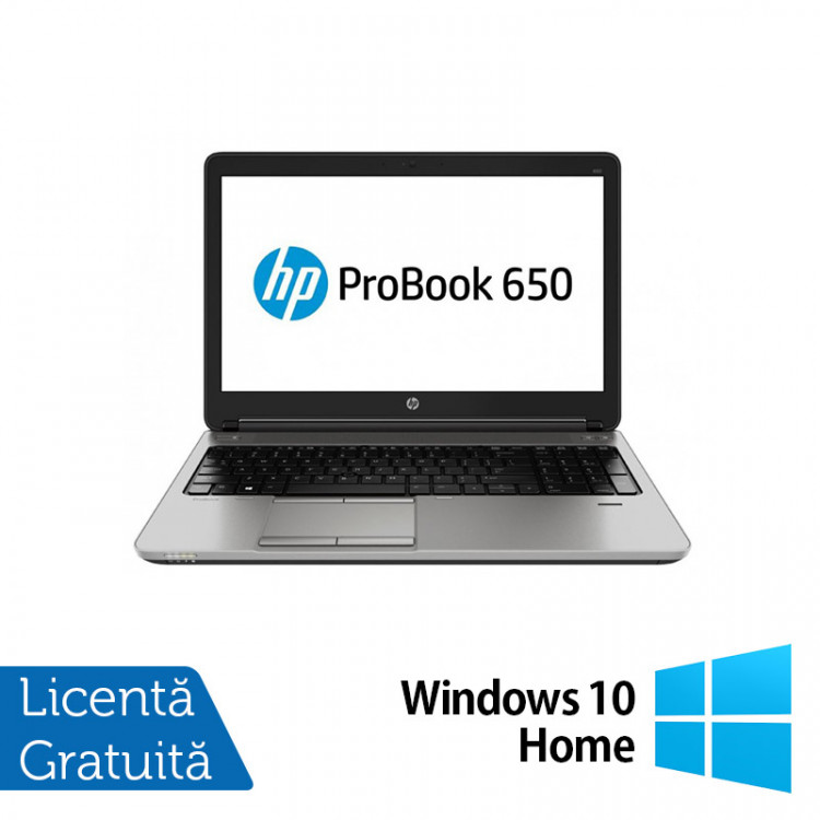 Laptop Refurbished HP ProBook 650 G1, Intel Core i5-4200M 2.50GHz, 8GB DDR3, 256GB SSD, 15.6 Inch, Webcam + Windows 10 Home